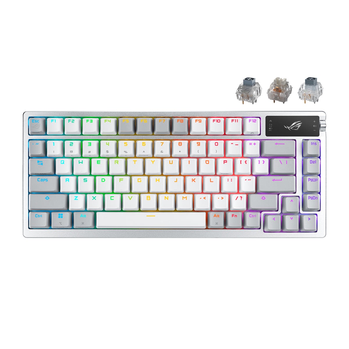 Asus ROG Azoth 75% Wireless Mechanical Gaming Keyboard (White) (ROG NX Storm Switch, ROG NX Snow Switch, Rog NX Storm Switch V2)