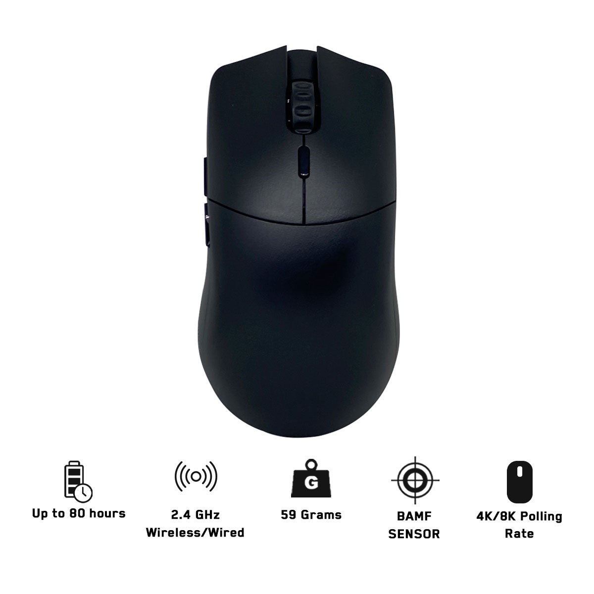Glorious Model O 2 Pro 4K/8K Polling Wireless Gaming Mouse (Black)