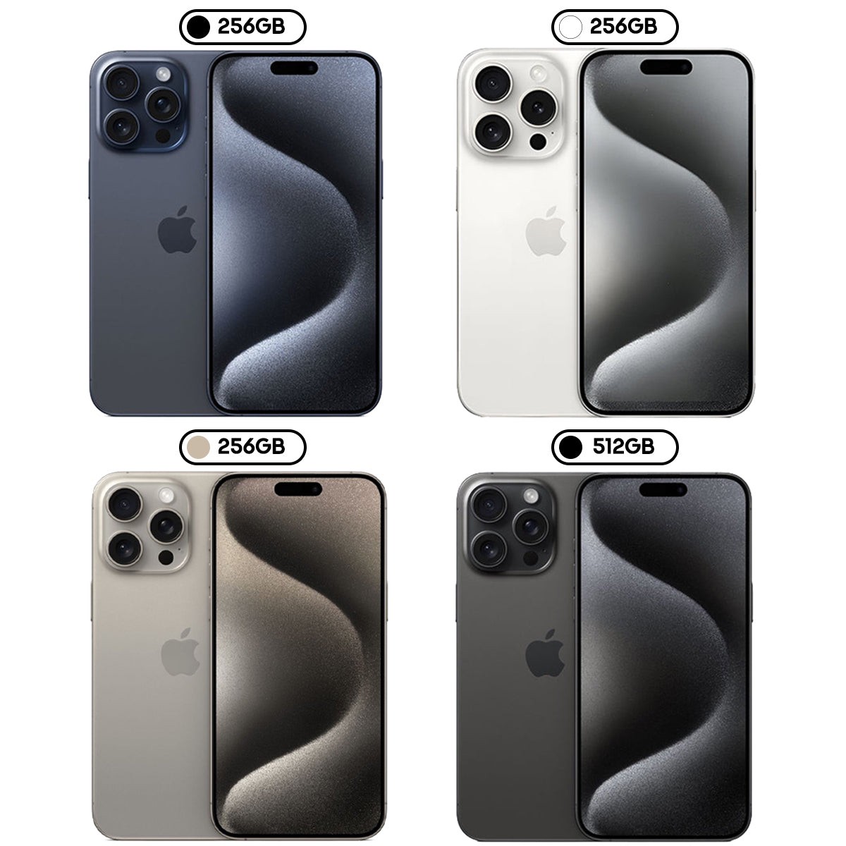 Apple iPhone 15 Pro Max A3106 (256GB, 512GB) (Blue Titanium, White Titanium, Black Titanium, Natural Titanium)
