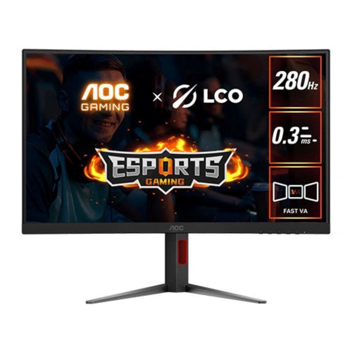 AOC C27G4Z 27 Inch FHD 280Hz VA Panel 121% SRGB 0.3MS Adaptive Sync Curved Gaming Monitor