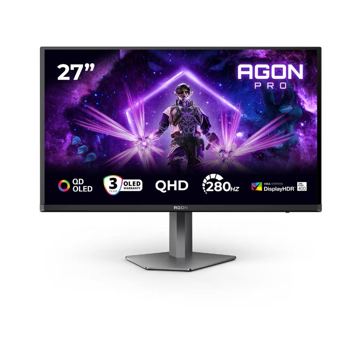 AOC AGON Pro AG276QZD2 27 Inch 2K QHD 280Hz Oled Panel 98% SRGB 0.03MS Adaptive sync Gaming Monitor